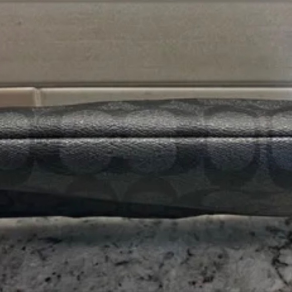 Coach 🎁Signature Coated Canvas Black Crossbody Bag Removable Leather Pouch - Picture 9 of 13